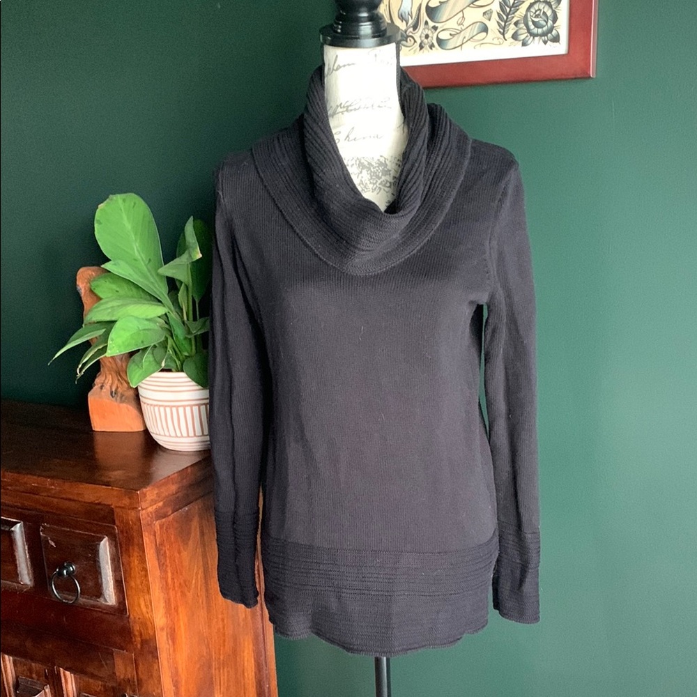 Calvin Klein black cowl neck sweater